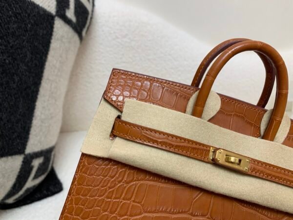 Global Sale Alligator Skin Birkin 20CM CK37 Gold Hardware