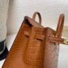 Global Sale Alligator Skin Birkin 20CM CK37 Gold Hardware