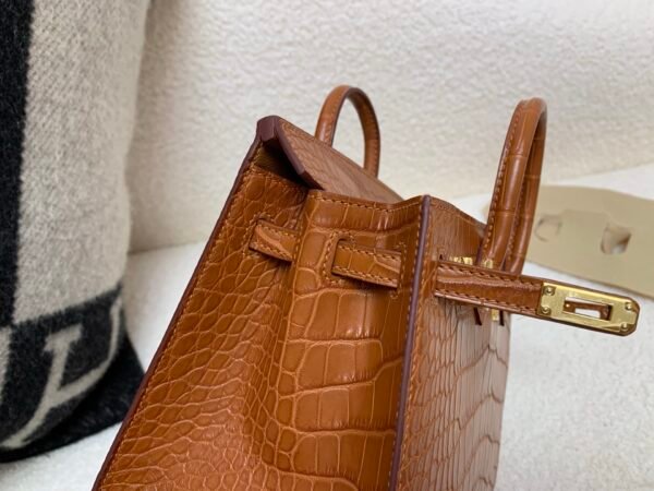 Global Sale Alligator Skin Birkin 20CM CK37 Gold Hardware