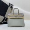 Birkin Touch 25CM 80 Gris Perle Alligator/ Swift Leather Silver Hardware