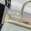 Birkin Touch 25CM 80 Gris Perle Alligator/ Swift Leather Silver Hardware