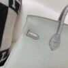 Birkin Touch 25CM 80 Gris Perle Alligator/ Swift Leather Silver Hardware