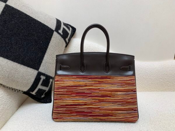 Vibrato Birkin 35cm Sheep cut skin Box Leather 46 Ebene Gold Hardware Full Handmade