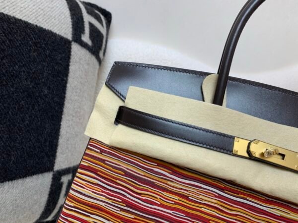 Vibrato Birkin 35cm Sheep cut skin Box Leather 46 Ebene Gold Hardware Full Handmade