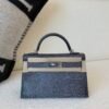 USA Shipping Mini Kelly 19CM 8F Etain Lizard Leather Silver Hardware