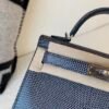 USA Shipping Mini Kelly 19CM 8F Etain Lizard Leather Silver Hardware