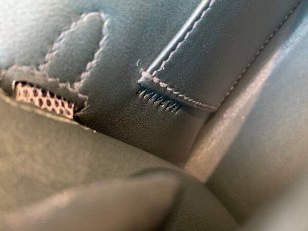 USA Shipping Mini Kelly 19CM 8F Etain Lizard Leather Silver Hardware