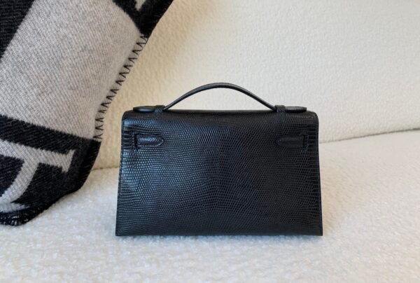 France Sale Kelly Pochette 22CM 89 Nior Lizard Leather Silver Hardware