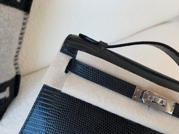 France Sale Kelly Pochette 22CM 89 Nior Lizard Leather Silver Hardware