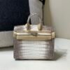 wsxc1765831239812_0 Full Handmade Birkin 20CM 01 Himalayan Alligator Leather Silver Hardware