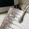 wsxc1765831239812_3 Full Handmade Birkin 20CM 01 Himalayan Alligator Leather Silver Hardware