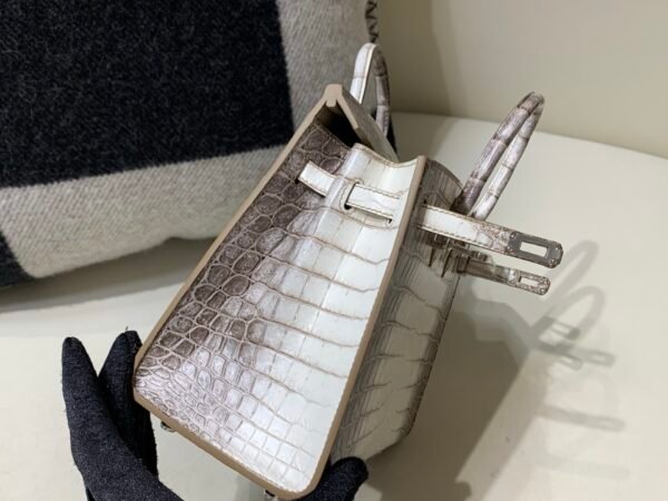 wsxc1765831239812_6 Full Handmade Birkin 20CM 01 Himalayan Alligator Leather Silver Hardware