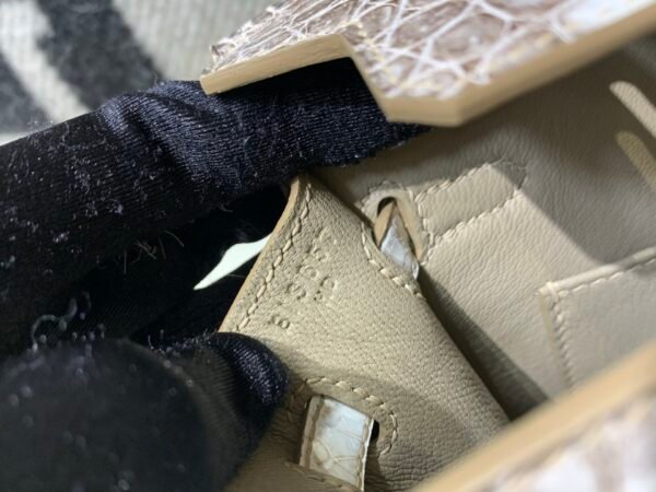 wsxc1765831239812_7 Full Handmade Birkin 20CM 01 Himalayan Alligator Leather Silver Hardware