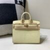 Top Handmade Birkin 20CM Y1 Vanille Alligator Gold Hardware