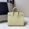 Top Handmade Birkin 20CM Y1 Vanille Alligator Gold Hardware