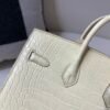 Top Handmade Birkin 20CM Y1 Vanille Alligator Gold Hardware