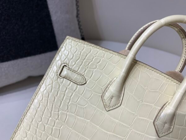 Top Handmade Birkin 20CM Y1 Vanille Alligator Gold Hardware