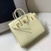 Top Handmade Birkin 20CM Y1 Vanille Alligator Gold Hardware