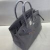Birkin 35CM 81 Gris Tourterelle Shinny Porosus Leather Silver Hardware Top Quality