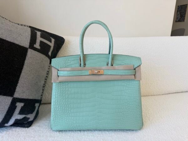 wsxc1766066308059_0-1 France Delivery Birkin 35CM 6U Vert D’Eau Porosus Leather Gold Hardware