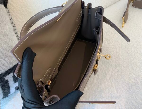 Dubai Delivery Kelly Lakis 18 Etoupe Swift Leather Full Handmade bags