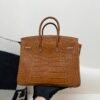 Full Handmade Birkin 25cm Ck37 Gold Alligator Leather SHW