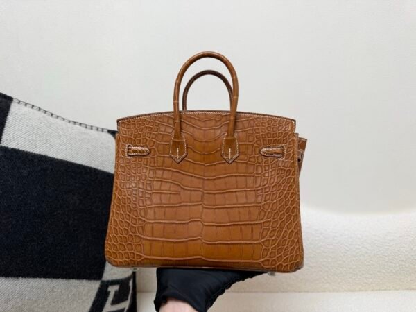 Full Handmade Birkin 25cm Ck37 Gold Alligator Leather SHW