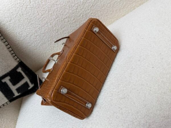 Full Handmade Birkin 25cm Ck37 Gold Alligator Leather SHW