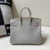 Birkin 25cm Alligator Leather 80 Pearl Grey (Gris Perle) USA Shipping
