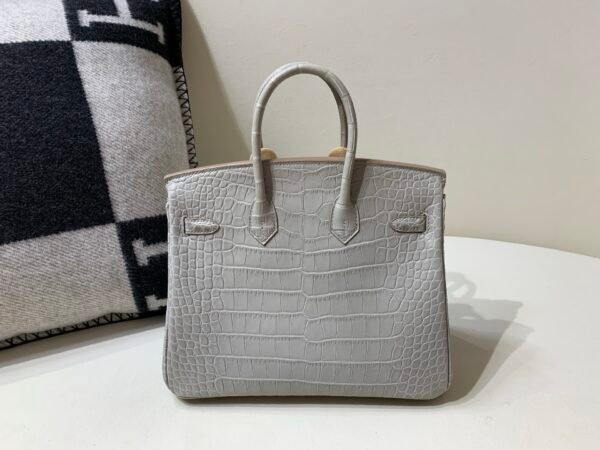 Birkin 25cm Alligator Leather 80 Pearl Grey (Gris Perle) USA Shipping