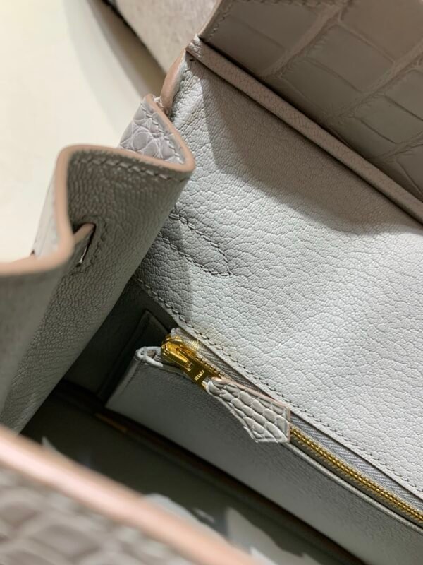 Birkin 25cm Alligator Leather 80 Pearl Grey (Gris Perle) USA Shipping
