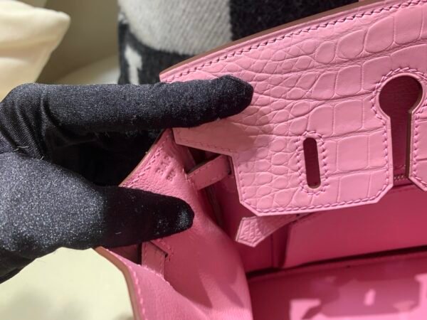 wsxc1766073142613_5 Full Handmade Birkin 25cm 5P Pink Alligator Leather SHW Original Package