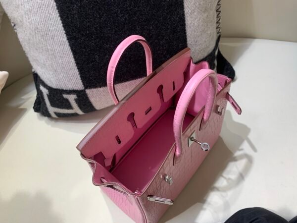 wsxc1766073142613_7 Full Handmade Birkin 25cm 5P Pink Alligator Leather SHW Original Package