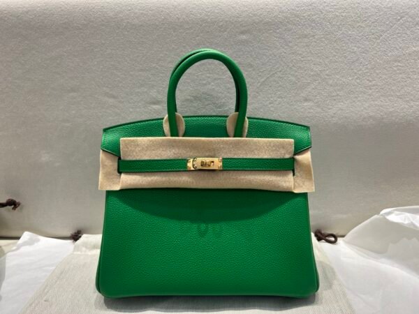 Birkin 25cm 1k Bamboo Togo Leather Handle bag sale Gold hardware
