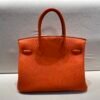 Top Quality Birkin 25cm 93 Orange Silver Hardware Birkin Price Togo Leather