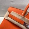 Top Quality Birkin 25cm 93 Orange Silver Hardware Birkin Price Togo Leather