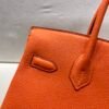 Top Quality Birkin 25cm 93 Orange Silver Hardware Birkin Price Togo Leather