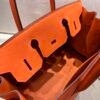 Top Quality Birkin 25cm 93 Orange Silver Hardware Birkin Price Togo Leather
