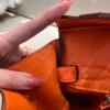 Top Quality Birkin 25cm 93 Orange Silver Hardware Birkin Price Togo Leather