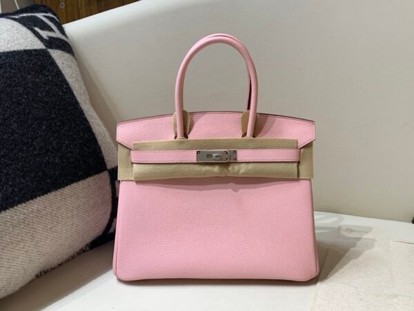 wsxc1766408008999_0 Original Quality Birkin 25cm 5P Pink Silver Hardware Birkin Price Handmade bag