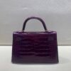 Mini Kelly 19CM Top Handmade N5 Cassis Alligator Leather Gold Hardware