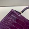 Mini Kelly 19CM Top Handmade N5 Cassis Alligator Leather Gold Hardware