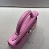 Full Handmade Mini Kelly 19CM 3Q Rose Sakura Alligator Leather Silver Hardware