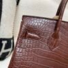 Original Quality Birkin 30CM Porosus Leather Gold Hardware 0G Rouge Sellier