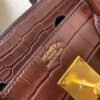 Original Quality Birkin 30CM Porosus Leather Gold Hardware 0G Rouge Sellier