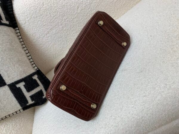 Original Quality Birkin 30CM Porosus Leather Gold Hardware 0G Rouge Sellier