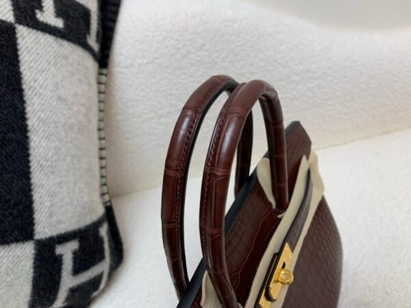 Original Quality Birkin 30CM Porosus Leather Gold Hardware 0G Rouge Sellier