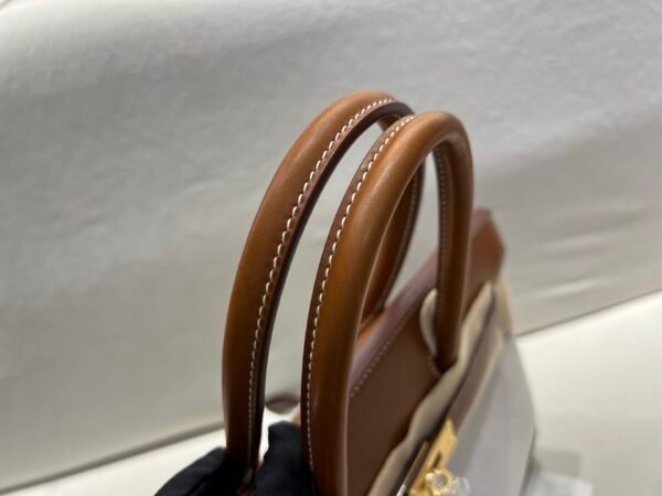 wsxc1767030898582_5 Birkin 30CM Barenia Leather/ Canvas Full Handmade Gold Hardware