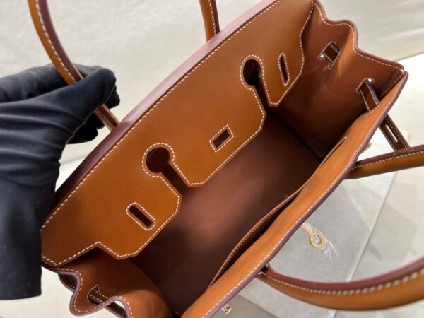 wsxc1767030898582_7 Birkin 30CM Barenia Leather/ Canvas Full Handmade Gold Hardware