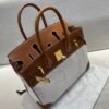 wsxc1767030898582_8 Birkin 30CM Barenia Leather/ Canvas Full Handmade Gold Hardware